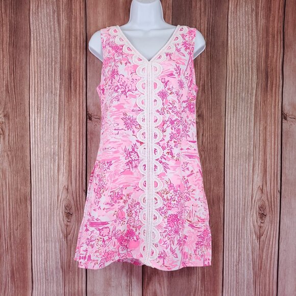NWT Lilly Pulitzer Womens Size 6 Ronnie V-Neck Romper Peony Pink $208 - Picture 1 of 15